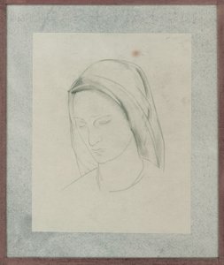 Studium do ołtarza św. Marcina, ok. 1928 (ołówek na papierze) autorstwa Winifred Knights