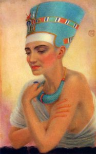 Nefertiti, starożytna egipska królowa z XVIII dynastii, XIV wiek pne 1926.