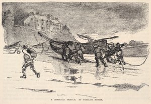 Szkic węglem, z The Century Magazine, listopad 1883 r. autorstwa Winslow Homer