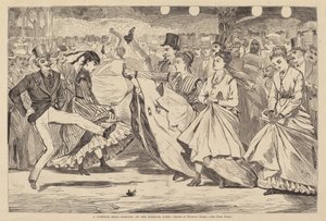 Bal paryski - Taniec w Mabille, Paryż, wydanie 1867. autorstwa Winslow Homer