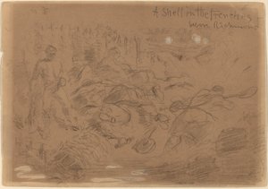 Muszla w okopach przed Richmond [recto], 1862. autorstwa Winslow Homer