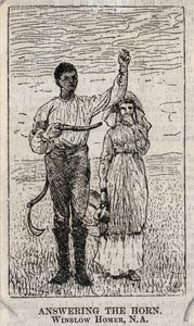 Odpowiadając na róg. autorstwa Winslow Homer