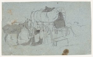 Wóz wojskowy i muł autorstwa Winslow Homer