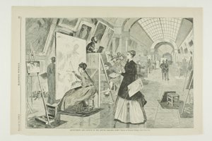Studenci sztuki i kopiści w Galerii Luwru w Paryżu autorstwa Winslow Homer