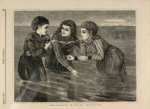Kąpiel w Long Branch - "Och, jak zimno" autorstwa Winslow Homer