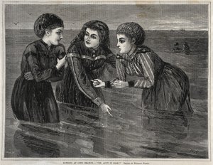 Kąpiel w Long Branch, - Och, nie jest zimno!, 1871. autorstwa Winslow Homer