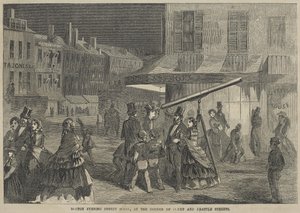 Scena Boston Evening Street, na rogu Court i Brattle Streets autorstwa Winslow Homer