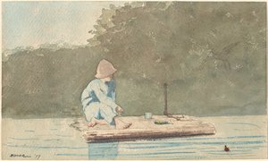 Chłopiec na tratwie autorstwa Winslow Homer