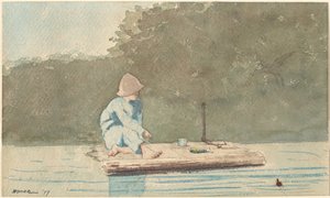 Chłopiec na tratwie, 1879. autorstwa Winslow Homer