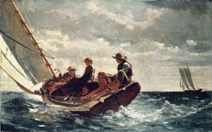 Wiejący wiatr (Breezing Up (A Fair Wind)) - 1876 - 61,5 × 97 cm - olej na płótnie autorstwa Winslow Homer
