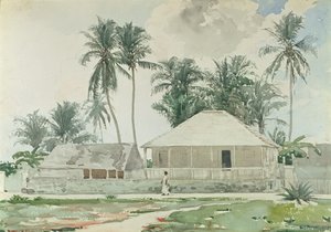 Kabiny, Nassau, 1885 (toaleta i ołówek na papierze) autorstwa Winslow Homer