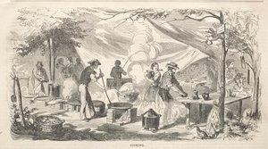 Szkice ze spotkania obozowego: Gotowanie, 1858. autorstwa Winslow Homer