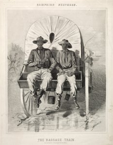 Szkice kampanii: Pociąg bagażowy, 1863. autorstwa Winslow Homer