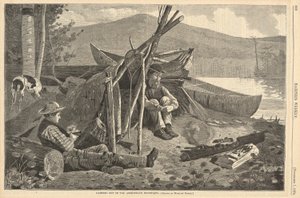 Kemping w górach Adirondack, z Harper autorstwa Winslow Homer