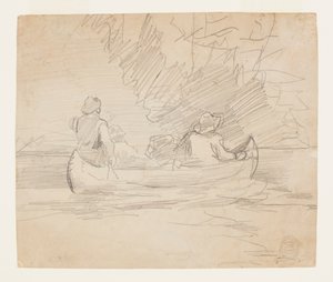 Kajak z trzema mężczyznami autorstwa Winslow Homer