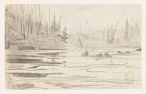 Kajaki na jeziorze autorstwa Winslow Homer