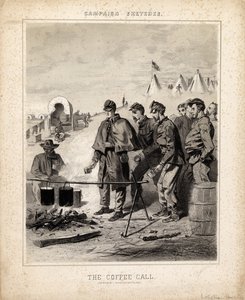 Coffee Call, ilustracja ze „Szkiców kampanii” autorstwa Winslow Homer