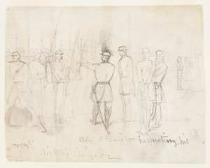 Pułkownik Dwight przeprowadza inspekcję swojego pułku autorstwa Winslow Homer