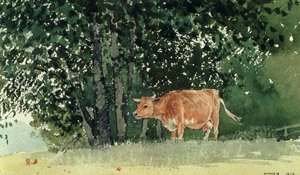 Krowa na pastwisku, 1878 autorstwa Winslow Homer
