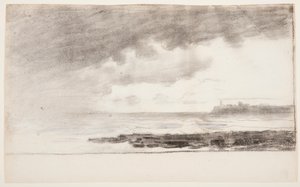 Rysunek, zatoka w Cullercoats, Anglia, 1881 r. autorstwa Winslow Homer