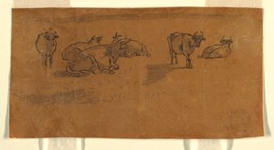 Rysunek, Krowy na pastwisku, ok. 1872 r. autorstwa Winslow Homer