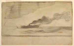 Rysunek, trawler rybacki, ok. 1881 r. autorstwa Winslow Homer