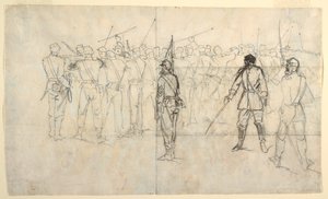 Rysunek, musztra strzelecka piechoty, pułk Sicklesa, 1862 r. autorstwa Winslow Homer