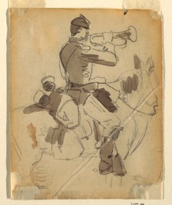 Rysunek, hejnalista, 1862 r. autorstwa Winslow Homer
