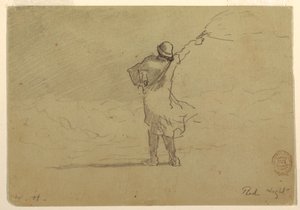 Rysunek "Czerwone światło", prawdopodobnie 1883 r. autorstwa Winslow Homer