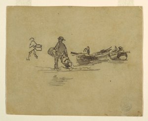 Rysunek, Dwóch rybaków, Anglia, 1881-82 autorstwa Winslow Homer