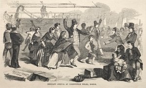 Przybycie emigranta do Constitution Wharf, Boston, 1857. autorstwa Winslow Homer