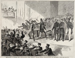 Wydalenie Murzynów i abolicjonistów z Tremont Temple w Bostonie, Massachusetts, 3 grudnia 1860 r. autorstwa Winslow Homer