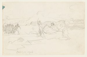 Rybacy na plaży Dory autorstwa Winslow Homer