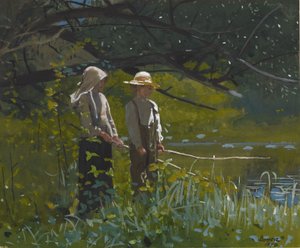 Wędkarstwo autorstwa Winslow Homer
