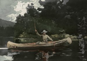 Fishing in the North Woods, wyd. L. Prang & Co., 1896 autorstwa Winslow Homer
