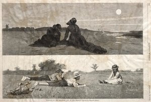 Flirt nad brzegiem morza i na łące, 1874. autorstwa Winslow Homer