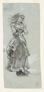 Dziewczyna trzymająca szklankę autorstwa Winslow Homer