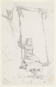 Dziewczyna na huśtawce autorstwa Winslow Homer
