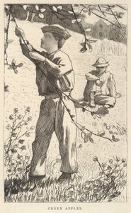 Zielone jabłka, od Our Young Folks, sierpień 1868 r. autorstwa Winslow Homer