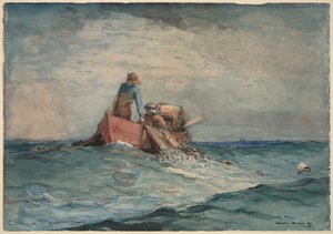 Wyciąganie sieci autorstwa Winslow Homer