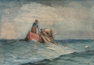 Ciągnięcie w sieciach, 1887. autorstwa Winslow Homer