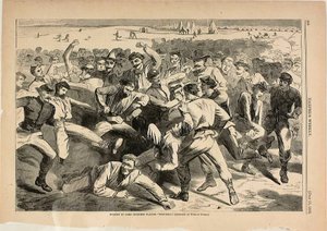 Wakacje w obozie - żołnierze grający w piłkę nożną autorstwa Winslow Homer