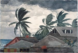 Huragan, Bahamy autorstwa Winslow Homer