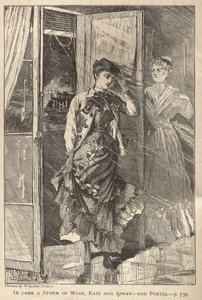 Nadeszła burza z wiatrem, deszczem i sprayem - i Portia autorstwa Winslow Homer