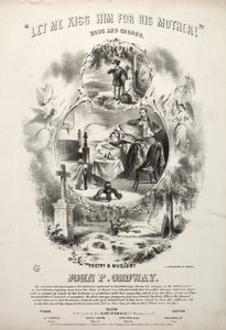Let me kiss him for his mothers - Sheet Music Cover autorstwa Winslow Homer
