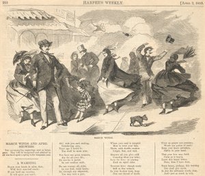 Marcowe wiatry, z Harper autorstwa Winslow Homer