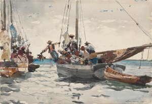Scena targowa, Nassau autorstwa Winslow Homer