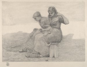 Naprawianie sieci autorstwa Winslow Homer