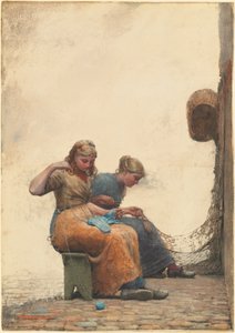 Naprawianie sieci autorstwa Winslow Homer