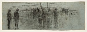 Oficer i adiutant podczas inspekcji eskadry autorstwa Winslow Homer